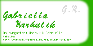 gabriella marhulik business card